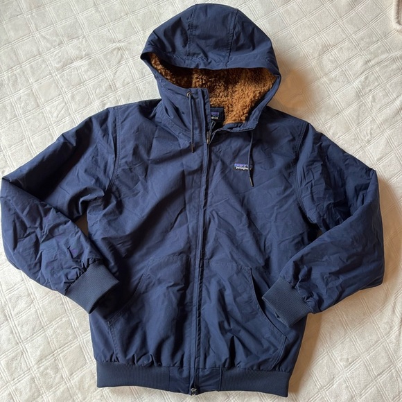 Patagonia Casual Jackets Men's Navy Lined Isthmus Hoody Plush Retro Small Shell - Picture 1 of 16